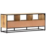 vidaXL Meuble TV 120x30x45 cm Bois solide de manguier