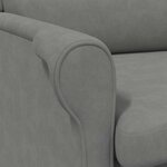 vidaXL fauteuil Gris foncé 76 x 94 x 102 cm Microfibre