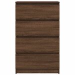 vidaXL Buffet Chêne marron 60x35x98 5 cm Bois d'ingénierie