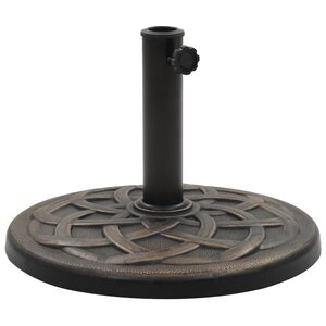 vidaXL Socle rond de parasol Polyrésine 19 kg Bronze