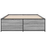 vidaXL Cadre de lit sans matelas sonoma gris 135x190 cm