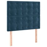 vidaXL Sommier à lattes de lit et matelas Bleu foncé 80x200 cm Velours