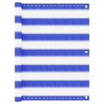 vidaXL Écran de balcon Bleu et blanc 75x300 cm PEHD