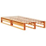 vidaXL Lit bibliothèque sans matelas cire marron 100x200cm bois massif