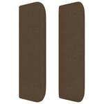 vidaXL Tête de lit avec oreilles Marron Foncé 93x16x78/88 cm Tissu