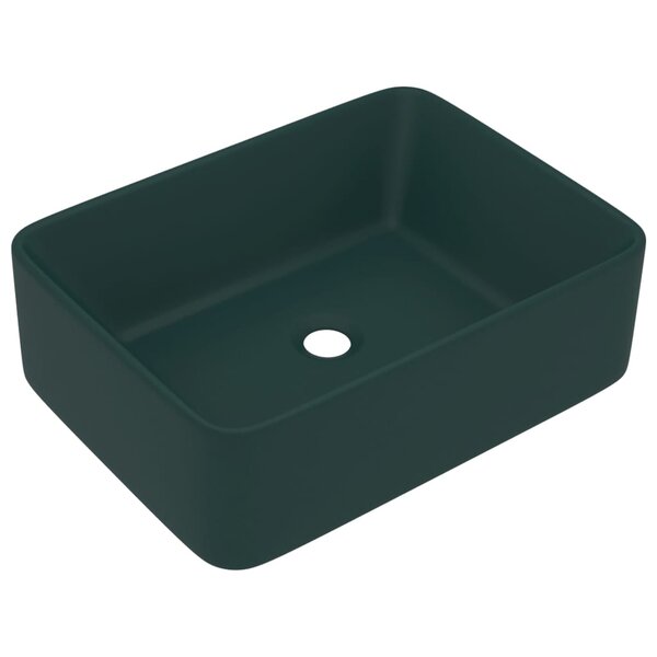 vidaXL Lavabo de luxe Vert foncé mat 41x30x12 cm Céramique