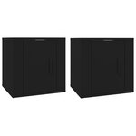 vidaXL Meubles TV muraux 2 Pièces Noir 40x34 5x40 cm