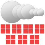 vidaXL Ensemble de miroir mural 7 Pièces Verre Rond