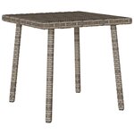 VidaXL Table basse de jardin rectangulaire gris 40x40x37 cm rotin