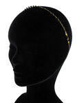 Star : headband perles noires Doré à l'or fin