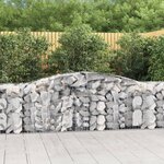 vidaXL Paniers à gabions arqués 10 Pièces 400x50x80/100 cm Fer galvanisé