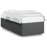 vidaXL Cadre de lit Gris foncé 100 x 200 cm Tissu