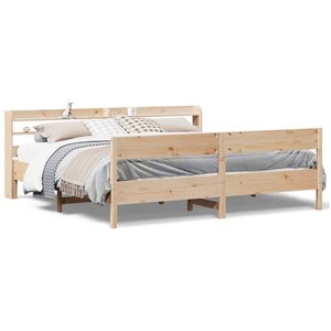 vidaXL Cadre de lit sans matelas 200x200 cm bois massif de pin