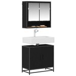 vidaXL Ensemble de mobilier de salle de bain 2 Pièces Chêne noir