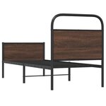 vidaXL Cadre de lit sans matelas 80x200cm chêne marron bois ingénierie