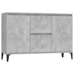 vidaXL Buffet gris béton 104x35x70 cm bois d'ingénierie