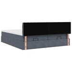 vidaXL Cadre de lit ottoman avec matelas gris foncé 200x200 cm velours