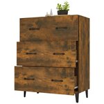vidaXL Buffet chêne fumé 69 5x34x90 cm bois d'ingénierie