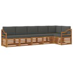 vidaXL Ensemble de canapé d'angle 6 Pièces Naturel et Anthracite