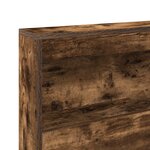 vidaXL Lit avec bibliothèque Chêne fumé 180x200 cm en bois d'ingénierie