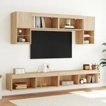 vidaXL Meubles TV avec lumières LED 2 Pièces chêne sonoma 100x30x30 cm