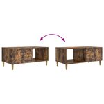 vidaXL Table basse Chêne fumé 90 x 50 x 40 cm Bois d'ingénierie