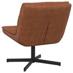 vidaXL Chaise pivotante Marron 63 x 75 x 76 cm PU brillant