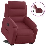 vidaXL Fauteuil inclinable électrique rouge bordeaux tissu
