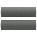 vidaXL Canapé 2 places avec oreillers gris foncé 120 cm tissu