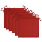 vidaXL Chaises pliables d'extérieur lot de 6 et coussins Bois d'acacia
