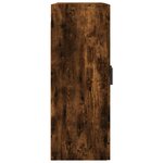 vidaXL Armoire murale chêne fumé 69 5x34x90 cm