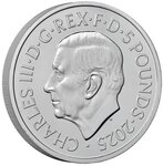 Pièce de monnaie en Cupronickel 5 Pounds g 28.28 Millésime 2025 Legends of Music FREDDIE MERCURY