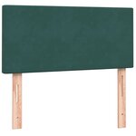 vidaXL Sommier à lattes de lit et matelas vert foncé 80x220 cm velours