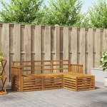 vidaXL Ensemble de canapés d'extérieur 4 Pièces Naturel