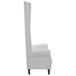 vidaXL Chaise à dossier haut blanc similicuir