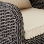 Tectake fauteuil de jardin luxe - gris