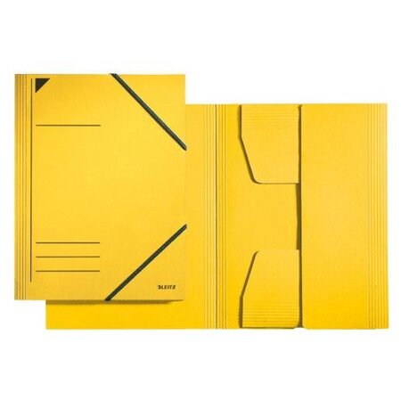 Chemise à élastique, format A4, carton 320 g/m2, jaune LEITZ