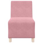 vidaXL Chaises Sofa 3 Pièces Rose 55 x 74 x 82 cm Velours