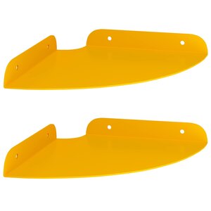 vidaXL Étagère flottante 2 Pièces Jaune moutarde 18 x 18 x 2 cm