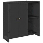 vidaXL Armoire de rangement avec stockage Noir 100 x 36 x 102 cm Rotin