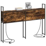 vidaXL Headboard de Rangement avec Station de Charge Chêne fumé 160 cm