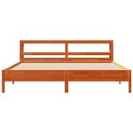 vidaXL Cadre de lit sans matelas cire marron 200x200cm bois pin massif