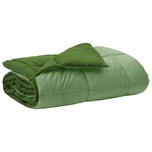 vidaXL Couette d'été 155 x 220 cm Été Microfibre (100 polyester) Vert