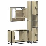 vidaXL Ensemble de meubles de salle de bain 3 Pièces chêne sonoma