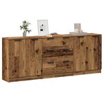 vidaXL Buffets 3 Pièces vieux bois 60x30x70 cm bois d'ingénierie