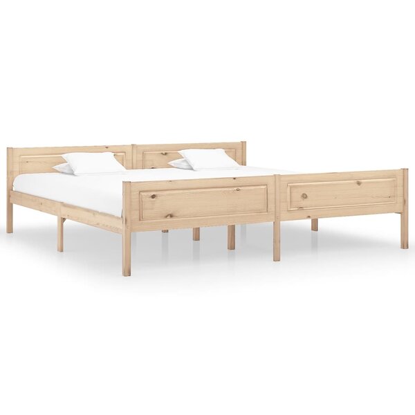vidaXL Cadre de lit Bois de pin massif 200x200 cm