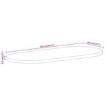 vidaXL Dessus de table 110x40x3 8cm ovale bois massif de manguier brut
