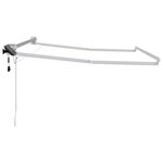 vidaXL Cadre de store rétractable électrique Blanc 2 5 x 2 m Aluminium