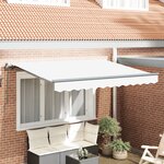 vidaXL Auvent Rétractable Blanc et anthracite