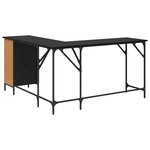 vidaXL Bureau Chêne noir 141 x 141 x 75 cm Bois d'ingénierie
